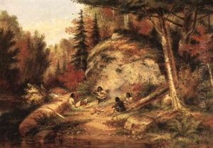 Indians Resting At The Portage