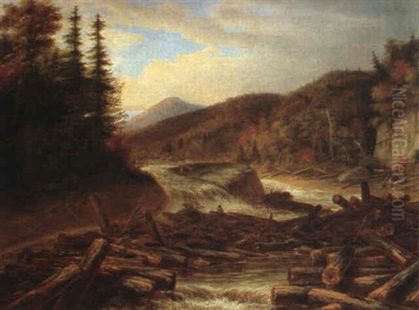 Log Jam, Autumn - view 1