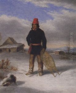 Indian Thomas At Lake St. Charles by Cornelius David Krieghoff