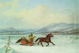 Sleigh Ride by Cornelius David Krieghoff