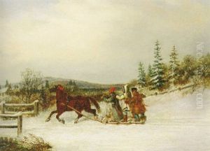 Three Habitants In A Sleigh