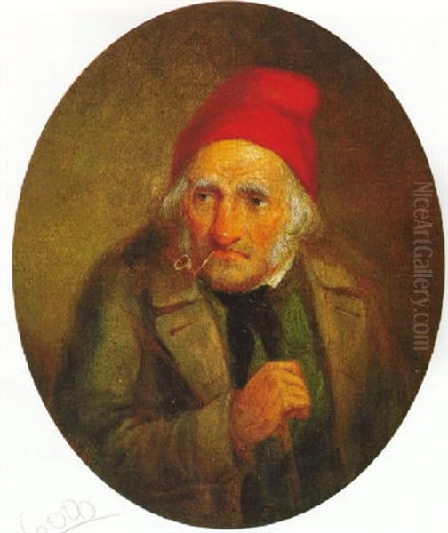 Portrait Of A Habitant Smoking His Pipe - view 1