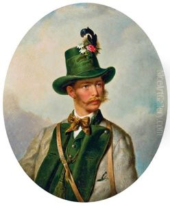 Kaiser Franz Joseph I by Josef Nikolaus Kriehuber