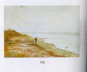 Jager Mit Hund by Wladimir G. Krikhatzkij