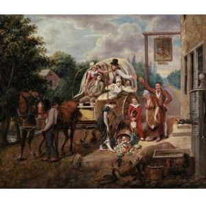 Going To The Market - The Disaster by Johann Ludwig Krimmel