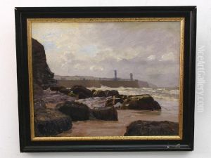 Kustenlandschaft Mit Hafenmole by Carl Becker