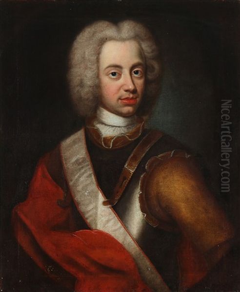 Portrait Of A Nobleman In Cuirass Wearing The White Ribbon Of The Order Of Dannebrog - view 1