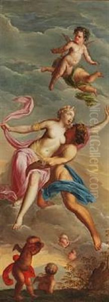 Mythological Scene With A Young Girl Being Seduced - view 1