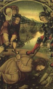 Christ Submerged In Water by Wolfgang Krodel the Elder