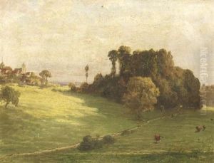 Auf Der Juhhohe Im Odenwald. Kuhe Auf Den Feldern Vor Den Dorfern Auf Der Juhhohe Im Odenwald. Kuhe Auf Den Feldern Vor Den Dorfern