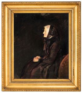 Marie Krohg In Profile by Christian Krohg