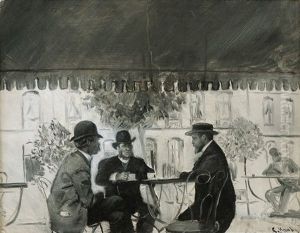 Utenfor Engebret Cafe by Christian Krohg