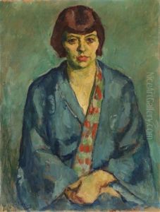 Kvinne I Kimono, Josephine by Christian Krohg