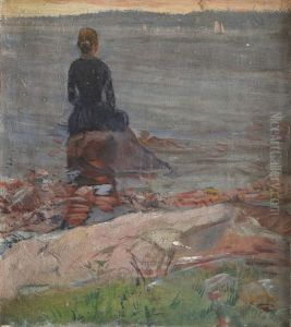 Kvinne Ved Havet by Christian Krohg
