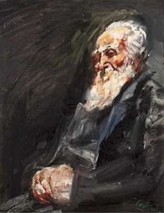 Portrett Av En Eldre Mann by Christian Krohg