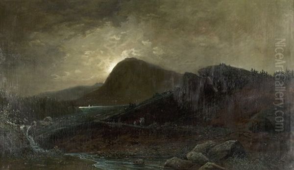 Heimkehrende Auf Passlandschaft Bei Abendstimmung - view 1