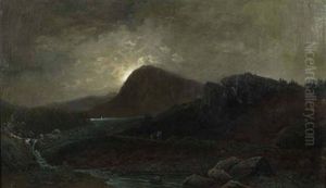 Passlandschaft Mit See by Oskar Kroll