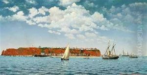 Hollandsk Hjuldamper Og Skibe Ud For Helgoland by Albert Kromann