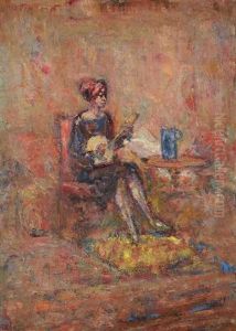 Femme A La Mandoline by Paul Kron