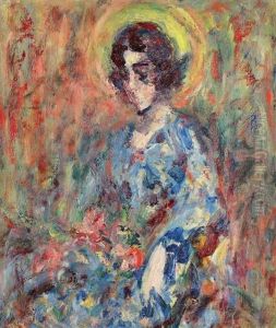 Femme A La Robe Bleue Femme A La Robe Bleue