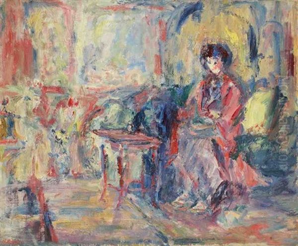 Femme Assise Au Gueridon - view 1