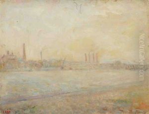 Usines Au Bord Du Fleuve by Paul Kron