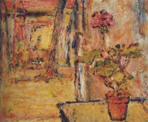 Interieur Mit Geranienstock