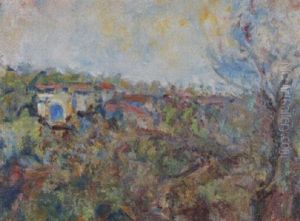 Landschaft Mit Blick Auf Hauser