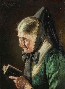 Bauerin Mit Gebetbuch by Carl Kronberger