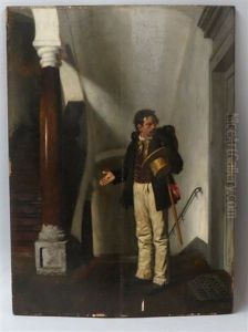 Perplexed Man In Hallway