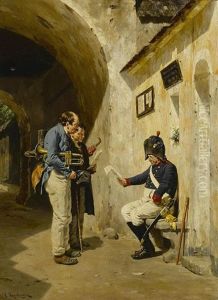 Two Itinerant Musicians by Carl Kronberger