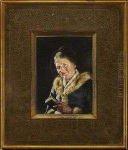 Alte Bauerin Mit Gebetbuch by Carl Kronberger