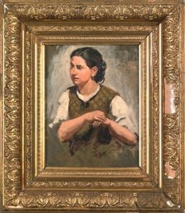 Portrait Of A Woman by Carl Kronberger