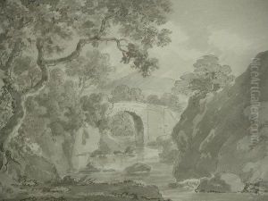Bridge At Llangollen. by Edmund Becker