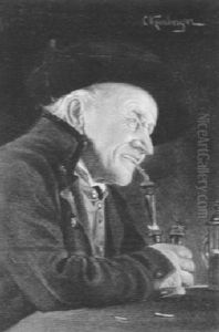 Pfeifenraucher Im Wirtshaus by Carl Kronberger