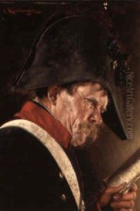 An Old Guard Reading A Paper An Old Guard Reading A Paper