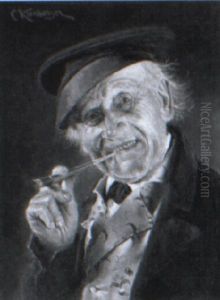 A Tyrolean Peasant Smoking A Pipe
