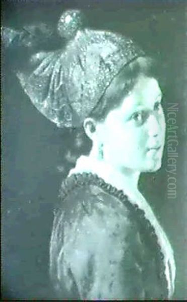 Junges Madchen Mit Linzer Goldhaube - view 1