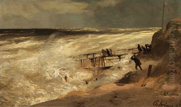 The Beach Of Westerland On Sylt In Stormy Weather - view 1