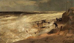 The Beach Of Westerland On Sylt In Stormy Weather