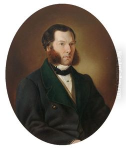 Portrait Eines Soignierten Herren Mit Backenbart, In Dunkler Jacke