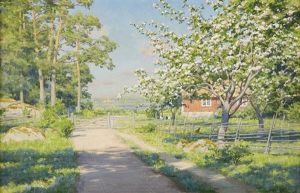 Blommande Frukttrad by Johan Fredrik Krouthen
