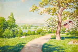 Blommande Appeltrad by Johan Fredrik Krouthen