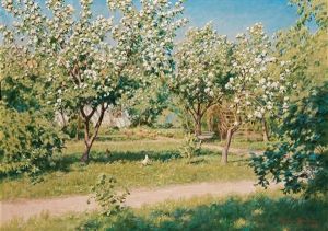 Blommande Appeltrad