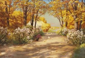 Sommarlandskap Med Pickande Hons