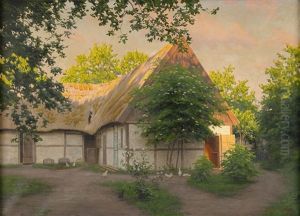 Sommarlandskap Med Skanegard by Johan Fredrik Krouthen