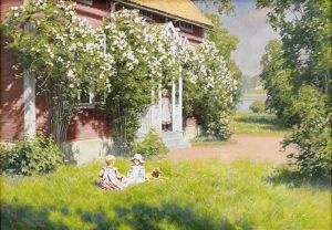Gardsidyll I Sommargronska Gardsidyll I Sommargronska