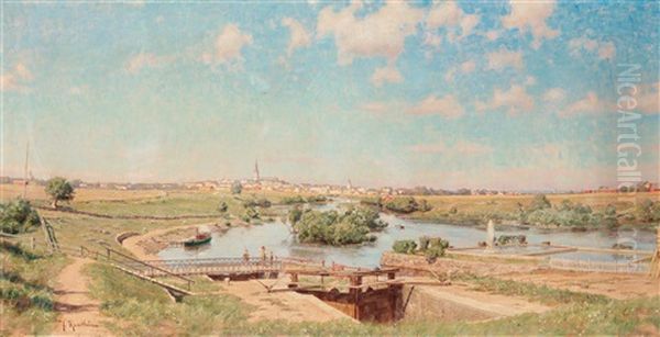 Totalvy Over Linkoping Fran Tannefors (view Over Linkoping From Tannefors 1884) - view 1