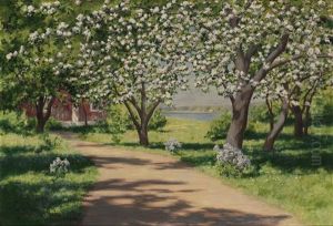 Blommande Frukttrad by Johan Fredrik Krouthen