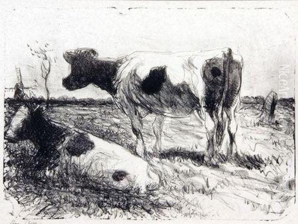 Cows And Windmill - view 1